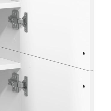 vidaXL Παπουτσοθήκη Λευκή 80x39x178cm από Επεξεργασμένο Ξύλο
