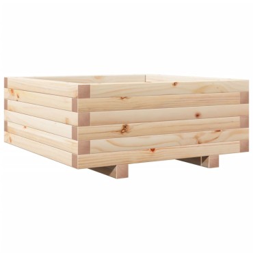 vidaXL Ζαρντινιέρα Κήπου 50x50x26,5 εκ από Μασίφ Ξύλο Πεύκου