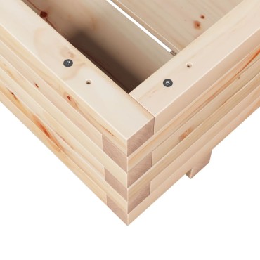 vidaXL Ζαρντινιέρα Κήπου 50x50x26,5 εκ από Μασίφ Ξύλο Πεύκου