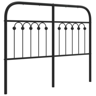 vidaXL Κεφαλάρι Μαύρο Μεταλλικό 125x3x100cm 1 τεμ.