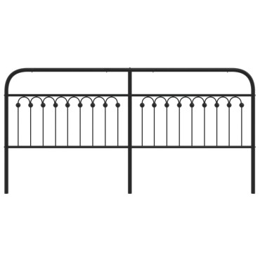 vidaXL Κεφαλάρι Μαύρο Μεταλλικό 206x3x100cm 1 τεμ.