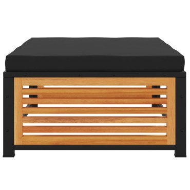 vidaXL Σκαμπό Κήπου 68x68x30cm από Μασίφ Ξύλο Ακακίας με Μαξιλάρι