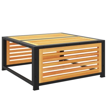 vidaXL Σκαμπό Κήπου 68x68x30cm από Μασίφ Ξύλο Ακακίας με Μαξιλάρι