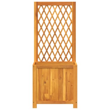 vidaXL Γλάστρα με Καφασωτό 55x29,5x132 εκ. Μασίφ Ξύλο Ακακίας