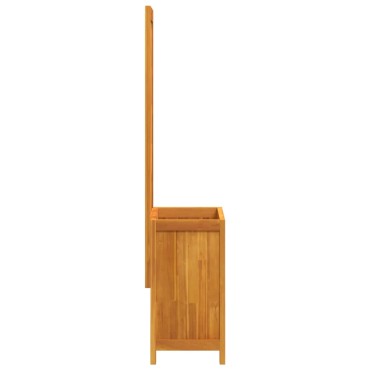 vidaXL Γλάστρα με Καφασωτό 55x29,5x132 εκ. Μασίφ Ξύλο Ακακίας