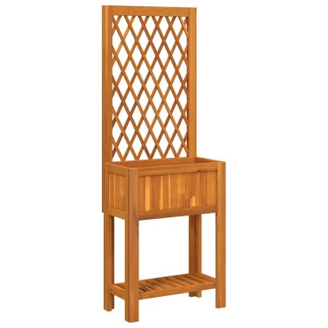 vidaXL Γλάστρα με Καφασωτό / Ράφι 55x29,5x152 εκ. Μασίφ Ξύλο Ακακίας