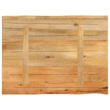 vidaXL Επιφάνεια Τραπεζιού 80x60x3,8cm Live Edge Μασίφ Ξύλο Μάνγκο 1 τεμ.