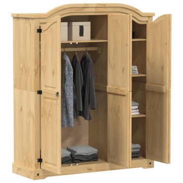 vidaXL Ντουλάπα Corona 151,5x52x186cm από Μασίφ Ξύλο Πεύκου 1 τεμ.