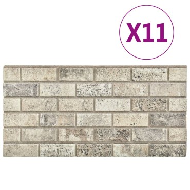 vidaXL Πάνελ Τοίχου 3D 10 τεμ. Σχέδιο Τούβλα Χρώμα Άμμου EPS