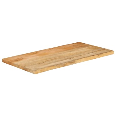 vidaXL Επιφάνεια Τραπεζιού 100x60x2,5cm Live Edge Μασίφ Ξύλο Μάνγκο 1 τεμ.