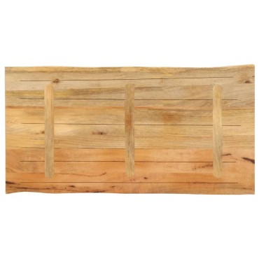 vidaXL Επιφάνεια Τραπεζιού 100x60x2,5cm Live Edge Μασίφ Ξύλο Μάνγκο 1 τεμ.