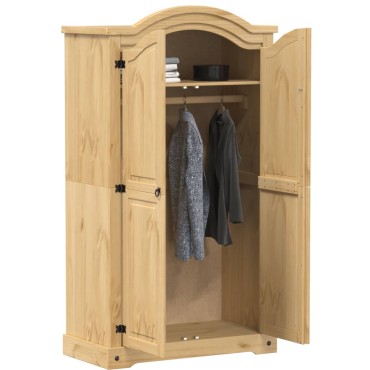 vidaXL Ντουλάπα Corona 102x52x186cm από Μασίφ Ξύλο Πεύκου 1 τεμ.