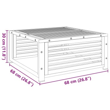 vidaXL Τραπέζι Κήπου 68x68x30cm από Μασίφ Ξύλο Ακακίας