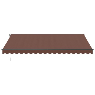 vidaXL Τέντα Πτυσσόμενη Χειροκίνητη Καφέ 450x350 εκ.