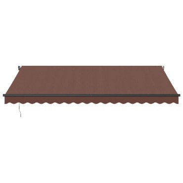vidaXL Τέντα Πτυσσόμενη Αυτόματη με LED Καφέ 450x350 εκ.