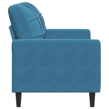 vidaXL Καναπές Διθέσιος Μπλε Βελούδινος 137x77x80cm 1 τεμ.