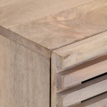 vidaXL Κομοδίνα 2 τεμ. 40x34x46cm από Μασίφ Ξεβαμμένο Ξύλο Μάνγκο