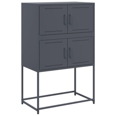 vidaXL Μπουφές Ανθρακί 68,5x38,5x107cm από Ατσάλι 1 τεμ.