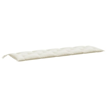 vidaXL Μαξιλάρι Πάγκου Κήπου Κρεμ Μελανζέ 180x50x7cm Ύφασμα