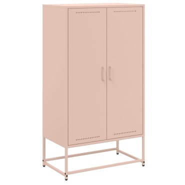 vidaXL Ντουλάπι Ροζ 68,5x38,5x123,5cm από Ατσάλι 1 τεμ.