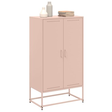 vidaXL Ντουλάπι Ροζ 68,5x38,5x123,5cm από Ατσάλι 1 τεμ.