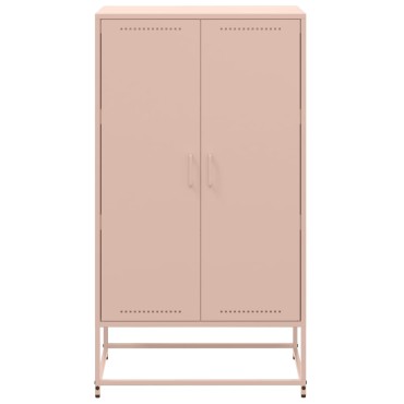 vidaXL Ντουλάπι Ροζ 68,5x38,5x123,5cm από Ατσάλι 1 τεμ.