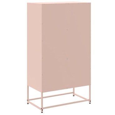 vidaXL Ντουλάπι Ροζ 68,5x38,5x123,5cm από Ατσάλι 1 τεμ.