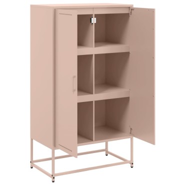vidaXL Ντουλάπι Ροζ 68,5x38,5x123,5cm από Ατσάλι 1 τεμ.