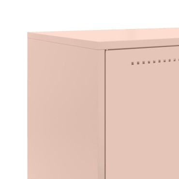 vidaXL Ντουλάπι Ροζ 68,5x38,5x123,5cm από Ατσάλι 1 τεμ.