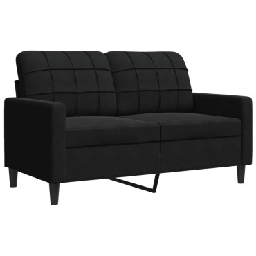 vidaXL Καναπές Διθέσιος Μαύρο Βελούδινος 137x77x80cm 1 τεμ.