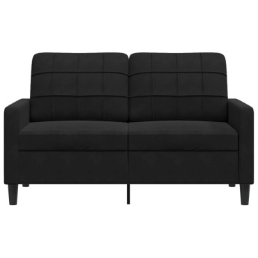 vidaXL Καναπές Διθέσιος Μαύρο Βελούδινος 137x77x80cm 1 τεμ.
