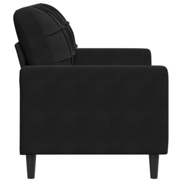 vidaXL Καναπές Διθέσιος Μαύρο Βελούδινος 137x77x80cm 1 τεμ.