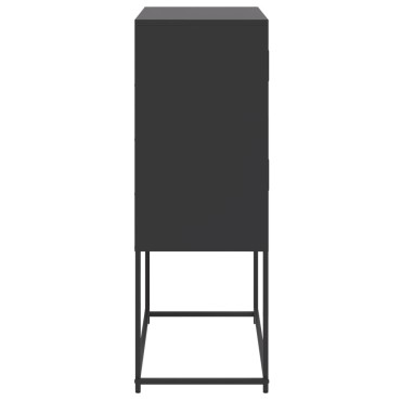 vidaXL Ψηλός Μπουφές Μαύρος 68,5x38,5x107cm Ατσάλινος 1 τεμ.