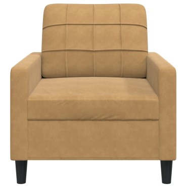 vidaXL Πολυθρόνα Καφέ Βελούδινη 77x77x80cm 1 τεμ. Γωνιακός