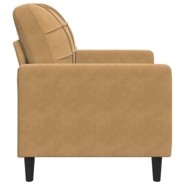 vidaXL Πολυθρόνα Καφέ Βελούδινη 77x77x80cm 1 τεμ. Γωνιακός