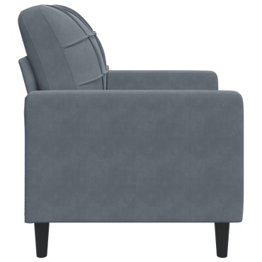 vidaXL Πολυθρόνα Σκούρο Γκρι Βελούδινη 77x77x80cm 1 τεμ. Γωνιακός