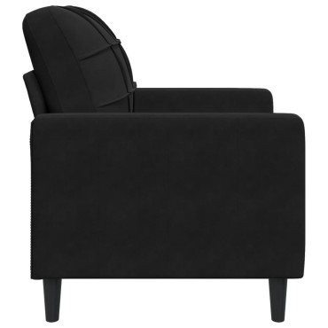 vidaXL Πολυθρόνα Μαύρη Βελούδινη 77x77x80cm 1 τεμ. Γωνιακός