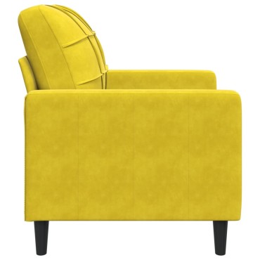 vidaXL Πολυθρόνα Κίτρινο Βελούδινη 77x77x80cm 1 τεμ. Γωνιακός