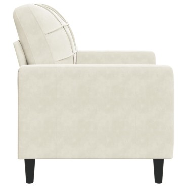 vidaXL Πολυθρόνα Κρεμ Βελούδινη 77x77x80cm 1 τεμ. Γωνιακός