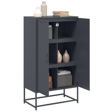 vidaXL Ντουλάπι Ανθρακί 68,5x38,5x123,5cm από Ατσάλι 1 τεμ.