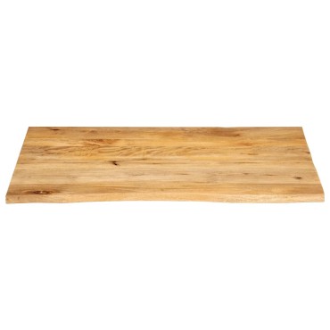vidaXL Επιφάνεια Τραπεζιού 100x80x2,5cm Live Edge Μασίφ Ξύλο Μάνγκο 1 τεμ.