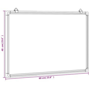 vidaXL Πίνακας Μαρκαδόρου Μαγνητικός Λευκός 60x40x1,7 εκ. Αλουμινίου