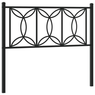 vidaXL Κεφαλάρι Μαύρο Μεταλλικό 112x3x90cm 1 τεμ.