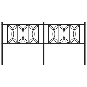 vidaXL Κεφαλάρι Μαύρο Μεταλλικό 187x3x90cm 1 τεμ.