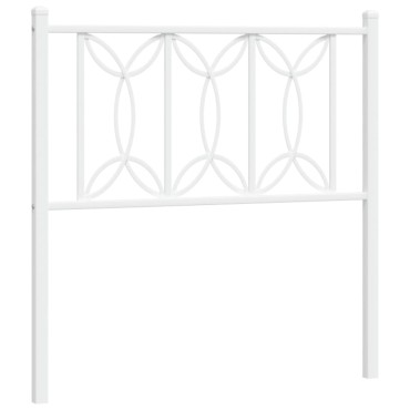 vidaXL Κεφαλάρι Λευκό Μεταλλικό 80x3x90cm 1 τεμ.