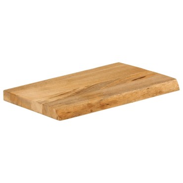 vidaXL Επιφάνεια Τραπεζιού 60x40x2,5cm Live Edge Μασίφ Ξύλο Μάνγκο 1 τεμ.