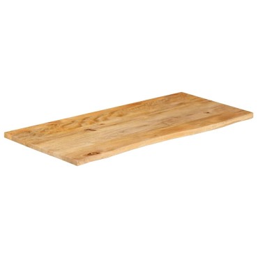 vidaXL Επιφάνεια Τραπεζιού 100x60x2,5cm Live Edge Μασίφ Ξύλο Μάνγκο 1 τεμ.