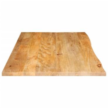 vidaXL Επιφάνεια Τραπεζιού 100x60x2,5cm Live Edge Μασίφ Ξύλο Μάνγκο 1 τεμ.