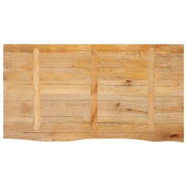 vidaXL Επιφάνεια Τραπεζιού 100x60x2,5cm Live Edge Μασίφ Ξύλο Μάνγκο 1 τεμ.