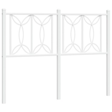 vidaXL Κεφαλάρι Λευκό Μεταλλικό 125x3x90cm 1 τεμ.